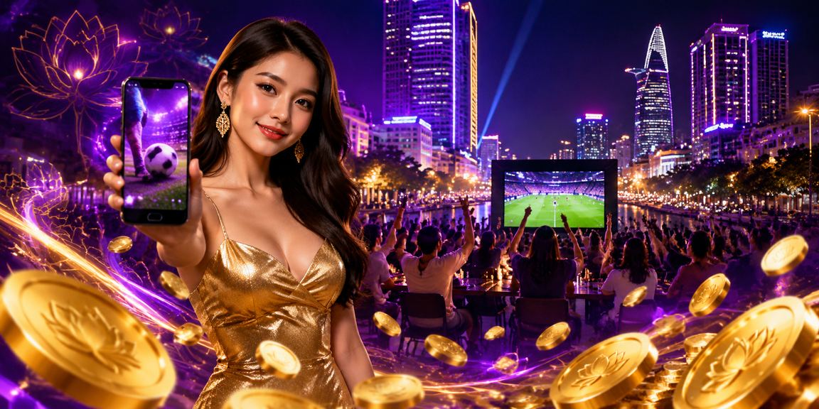 Giao diện cá cược bóng đá neon tại Hồ Chí Minh